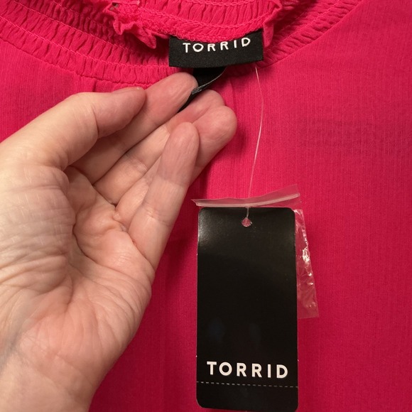 Torrid Babydoll Top | Curvy Fit | Spring Pink | Torrid 3X NWT - Picture 5 of 10